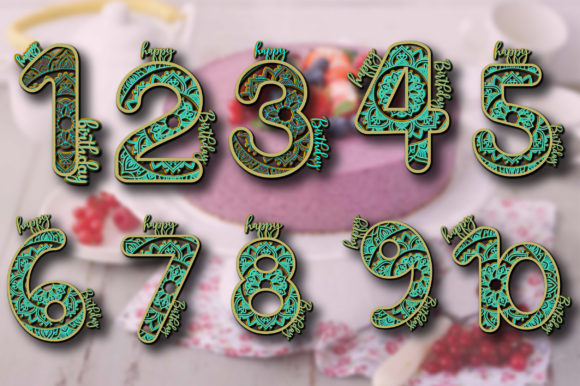 Download 1st to 10th Birthday Cake Topper Mandala - 10th birthday cake Collection