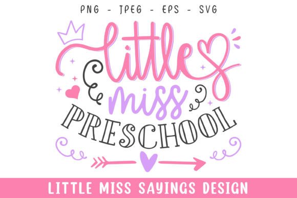Download Little Miss Preschool Svg Design - School Collection