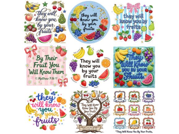 Download Faith Fruits Bible Tshirt Design Bundle - Bible Collection
