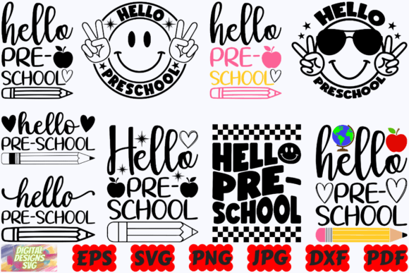 Download Hello Preschool Grade SVG |Preschool SVG - School Collection